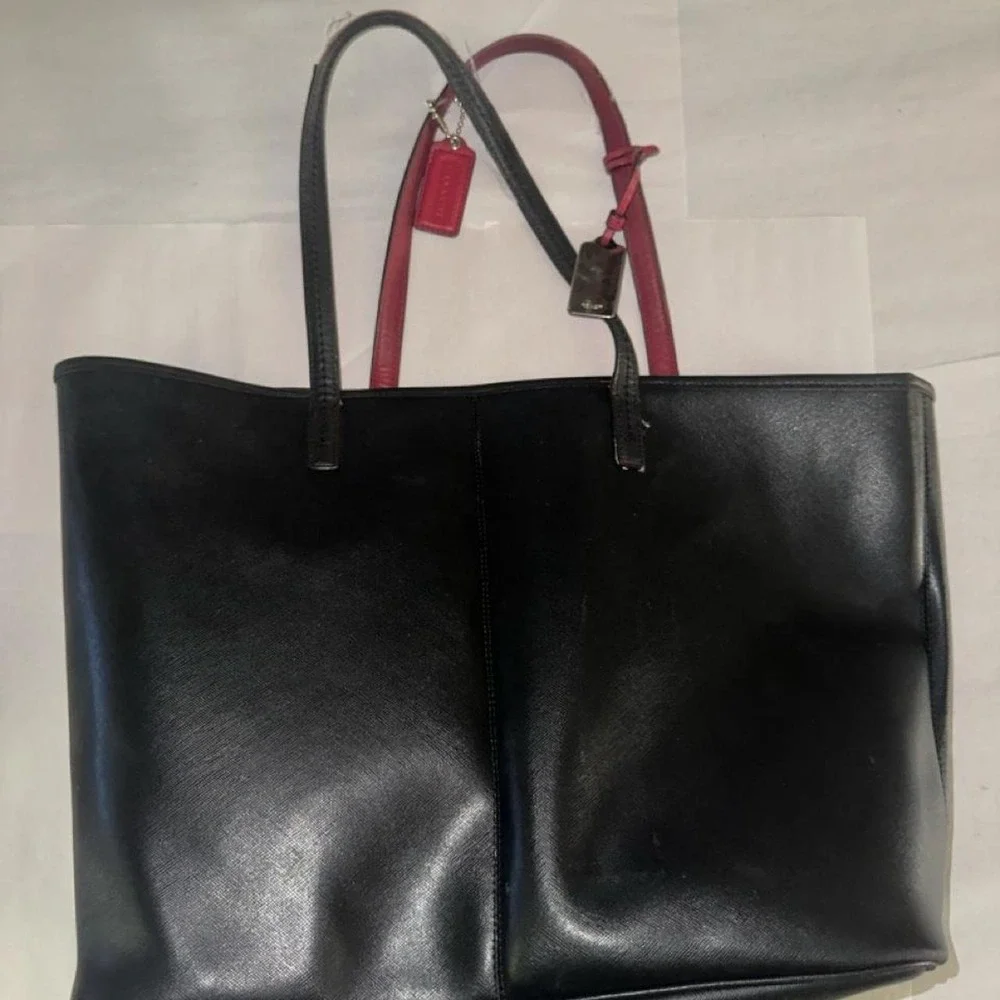 Coach black leather